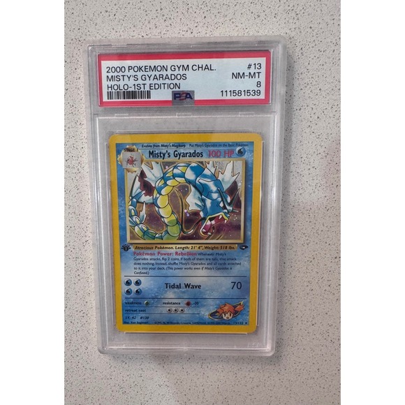 Misty's Gyarados Holo 1st Edition 2000 Pokemon Gym Challenge PSA NM-MT 8 - Picture 1 of 2